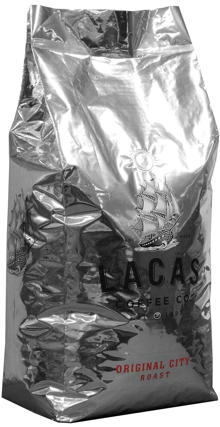  Lacas Coffee Company Original City Roast Ground Medium Roast Fine Grind 5 Lbs.