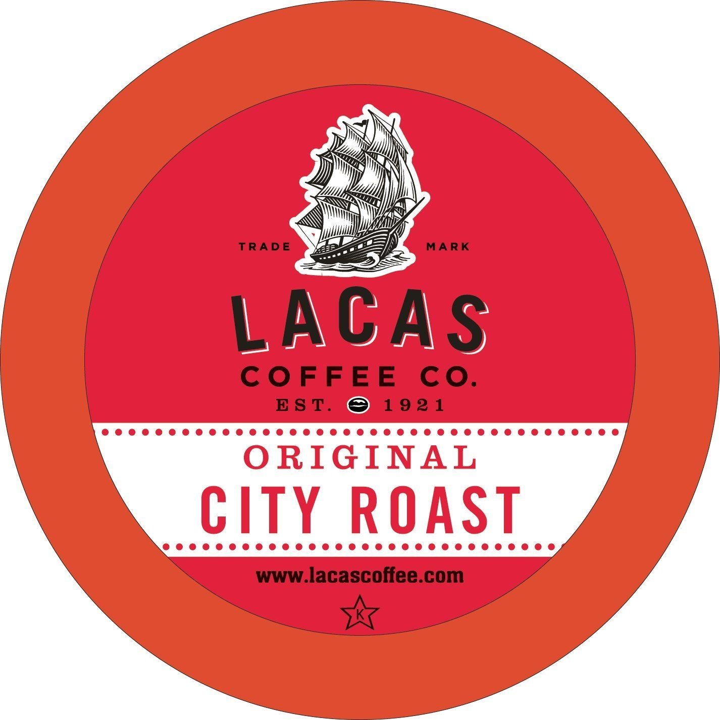  Lacas Coffee Single Serve Cups, 24 Count (Original City Roast)