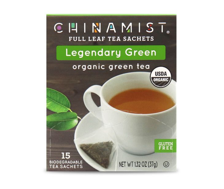  China Mist - Legendary Green Organic Black Full Leaf Tea Sachet, 2 Boxes 15 Count - Biodegradable And Individually Wrapped