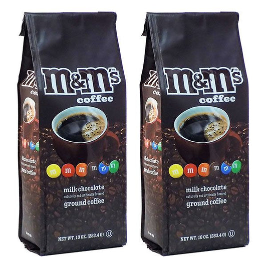  M&M's Milk Chocolate, Naturally And Artificially Flavored Ground Coffee, (2 Bags/10 Oz)