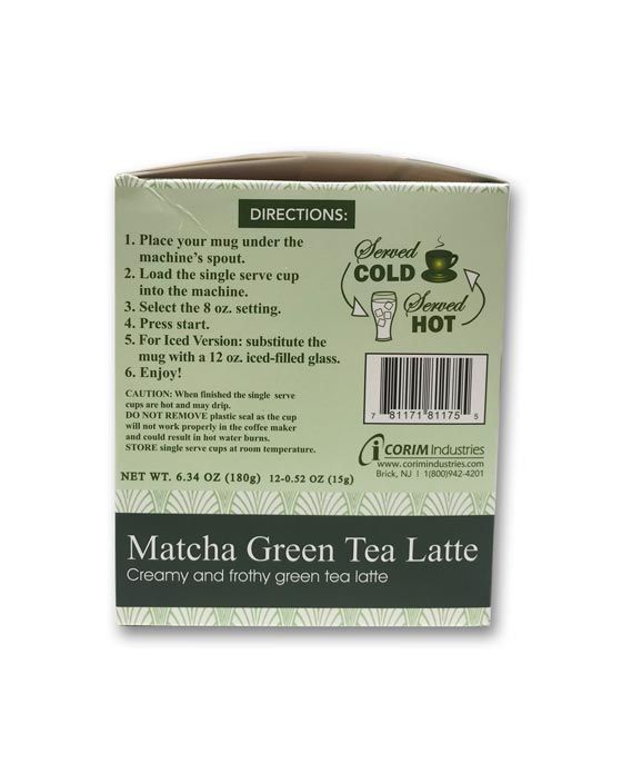  Matcha Green Tea Latte, 12 Single Serve Cups