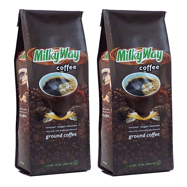  Milky Way Caramel, Nougat And Chocolate, Naturally And Artificially Flavored Ground Coffee,2/10 Oz Bags