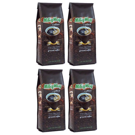  Milky Way Caramel, Nougat And Chocolate, Naturally And Artificially Flavored Ground Coffee,4/10 Oz Bags