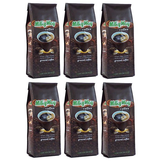  Milky Way Caramel, Nougat And Chocolate, Naturally And Artificially Flavored Ground Coffee,6/10 Oz Bags