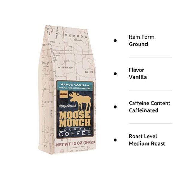  Harry & David Maple Vanilla Moose Munch Gourmet Coffee 4 Bags