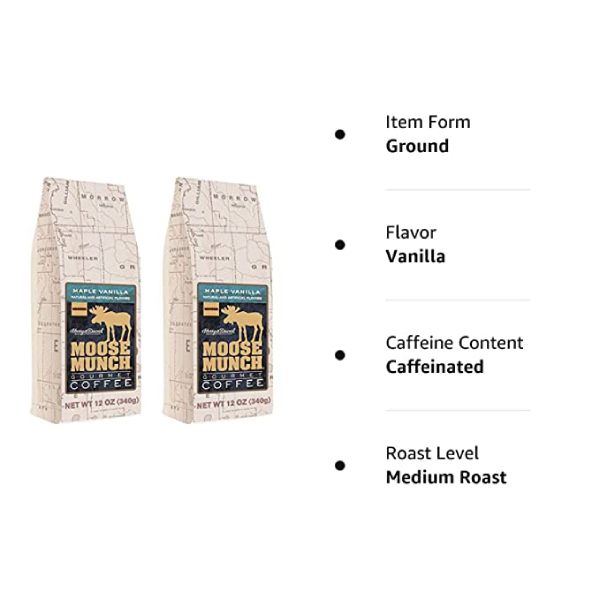 Harry & David Maple Vanilla Moose Munch Gourmet Coffee 3 Bags