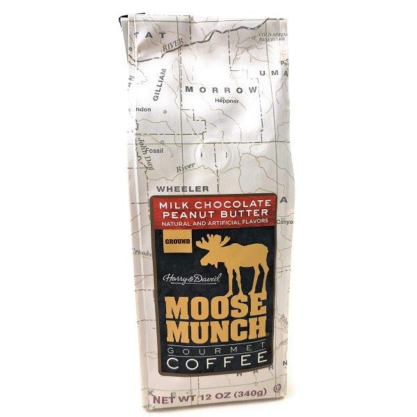  Harry & David Moose Munch Milk Chocolate Peanut Butter Ground Gourmet Coffee 4 Bags