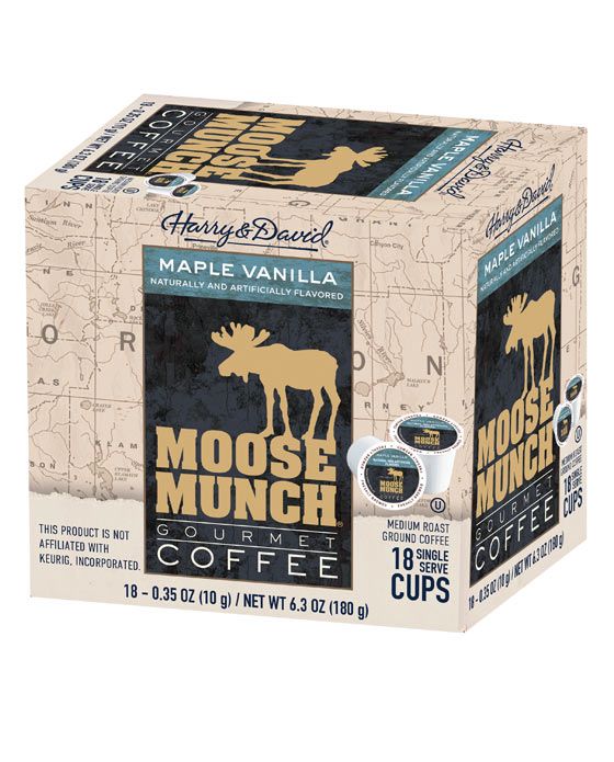  Moose Munch Maple Vanilla Single Serve Coffee By Harry & David, 4/18 Count