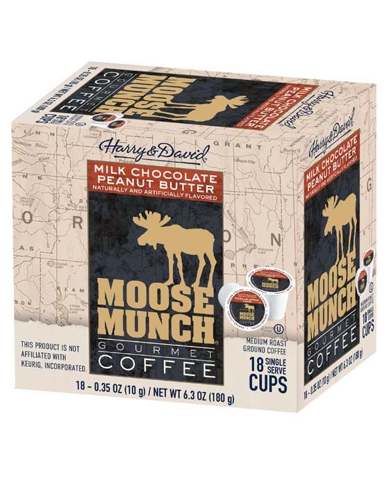  Moose Munch Milk Chocolate Peanut Butter Single Serve Cups, 2/18 Count