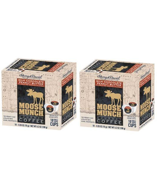  Moose Munch Milk Chocolate Peanut Butter Single Serve Cups, 2/18 Count