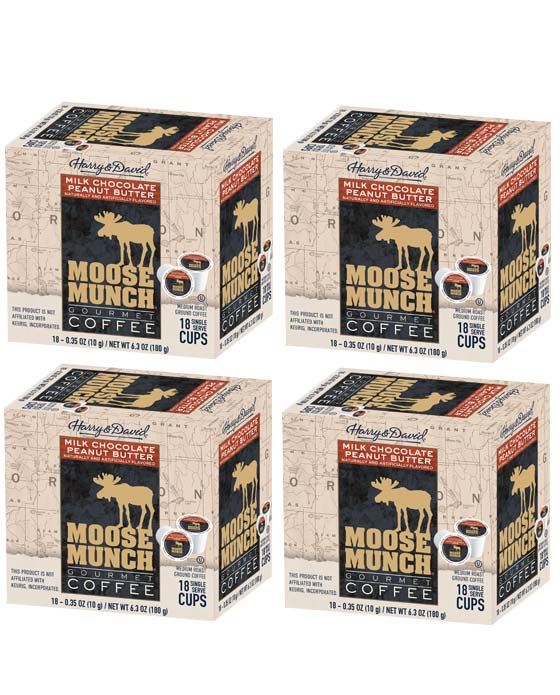  Moose Munch Milk Chocolate Peanut Butter Single Serve Cups, 4/18 Count