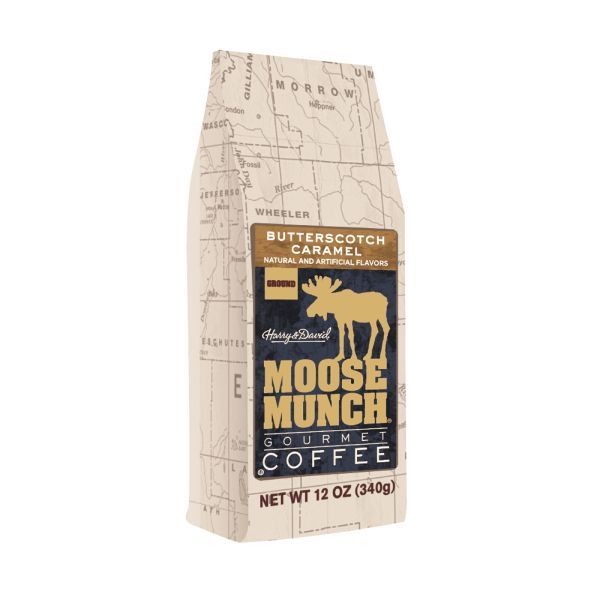  Harry & David Moose Munch Butterscotch Caramel Ground Gourmet Coffee 2 Bags