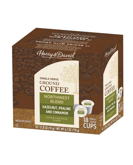  Harry & David Northwest Blend Single Serve Cups Coffee 4/18 Ct (72 Cups Total)