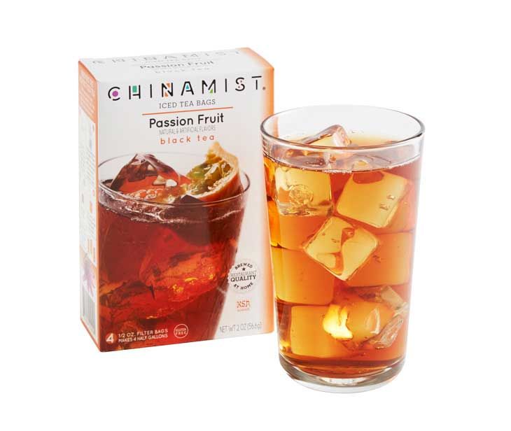  China Mist Naturally Flavored Passion Fruit Iced Tea Bags, 4-Count Box, 6-Pack (Each Bag Yields 1/2 Gallon)