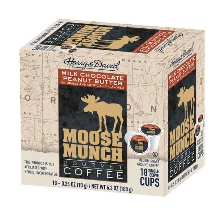  Moose Munch Northwest, Chocolate Caramel, Chocolate Peanut Butter, Maple Vanilla 4/18 Ct Boxes