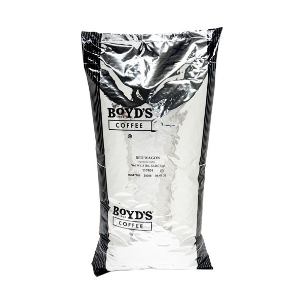  Boyd's Red Wagon Whole Bean Coffee – 5lb Dark Roast Bag