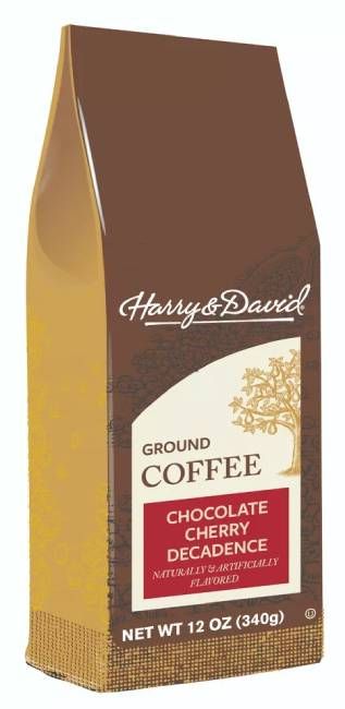  Harry & David Gourmet Ground Coffee, Chocolate Cherry Decadence, 4/12 Oz Bags