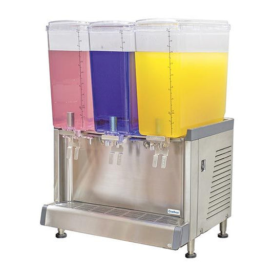  Crathco CS-3L-16 Simplicity Bubbler Series Triple 4.75 Gallon Pre-Mix Cold Beverage Dispenser With Agitator Function
