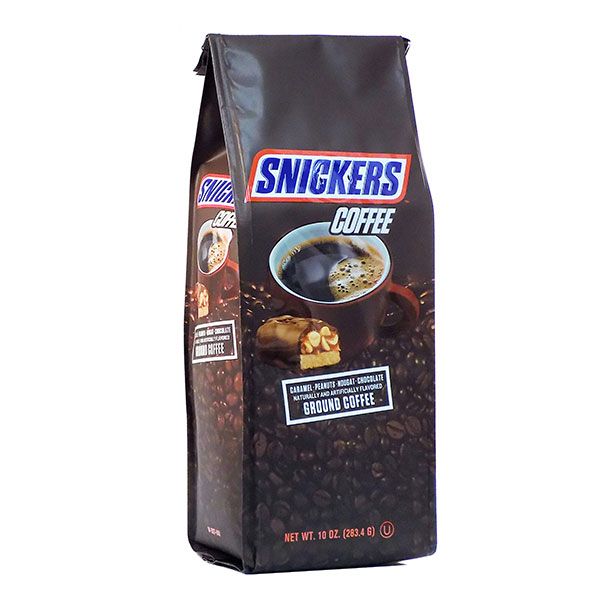  Snickers Caramel, Peanuts, Nougat And Chocolate, Naturally And Artificially Flavored Ground Coffee, 10 Oz Bag