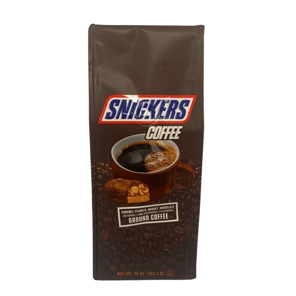  Snickers Caramel, Peanuts, Nougat And Chocolate, Naturally And Artificially Flavored Ground Coffee, 4/10 Oz Bags