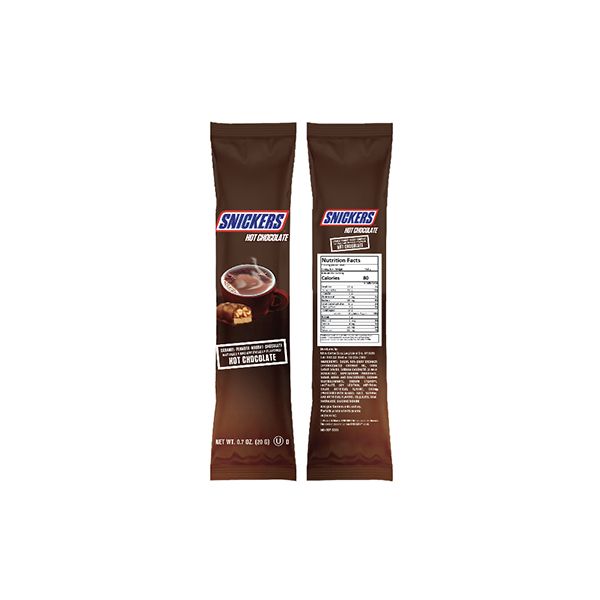  Snickers Hot Chocolate Sticks - Caramel, Peanuts, Nougat & Chocolate - 6 Pack Box