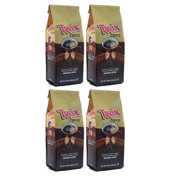  Twix Milk Chocolate, Caramel And Cookie Bars, Naturally And Artificially Flavored Ground Coffee, 4/10 Oz Bag