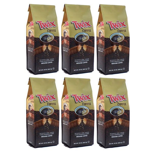  Twix Milk Chocolate, Caramel And Cookie Bars, Naturally And Artificially Flavored Ground Coffee, 6/10 Oz Bag
