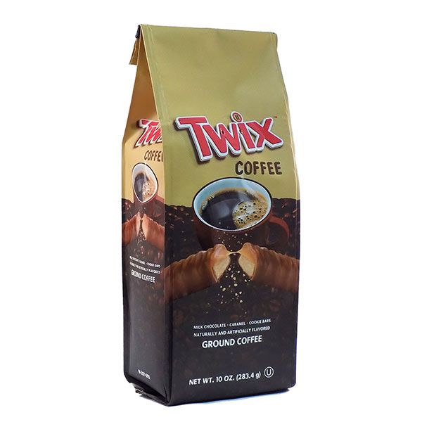  Twix Milk Chocolate, Caramel And Cookie Bars, Naturally And Artificially Flavored Ground Coffee, 10 Oz Bag