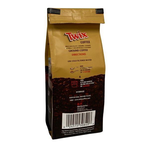  Twix Milk Chocolate, Caramel And Cookie Bars, Naturally And Artificially Flavored Ground Coffee, 6/10 Oz Bag