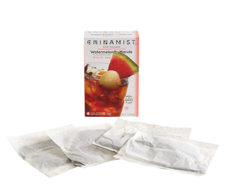  China Mist Naturally Flavored Watermelon W/ Marula Iced Tea Bags, 4-Count Box, 6-Pack (Each Bag Yields 1/2 Gallon)